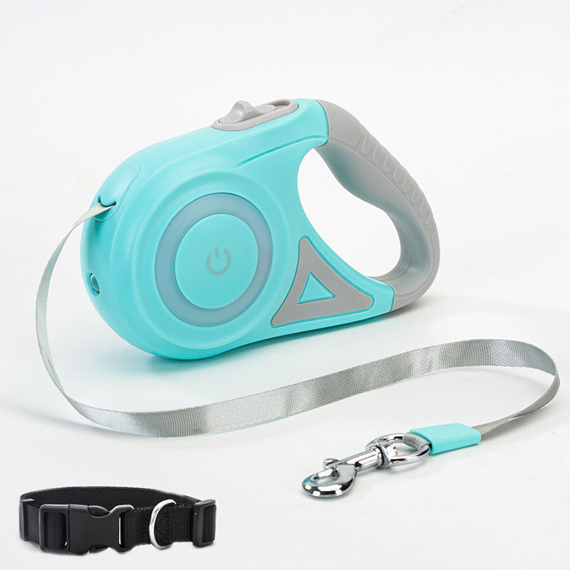 Ham's Retractable with flash Leash & Collar - hams-hop.com