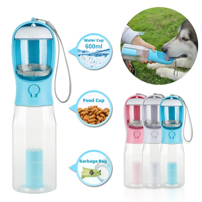 Ham's 3-in-1 Portable Cat & Dog Water Bottle, Food Feeder, and Poop Dispenser - hams-hop.com