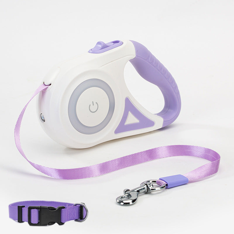 Ham's Retractable with flash Leash & Collar - hams-hop.com