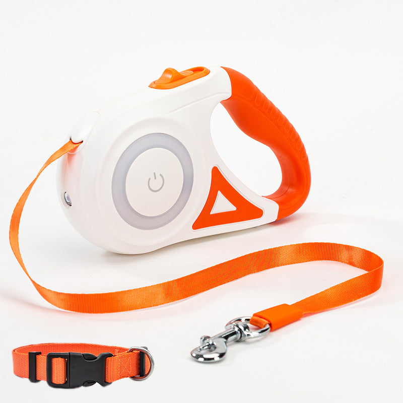 Ham's Retractable with flash Leash & Collar - hams-hop.com